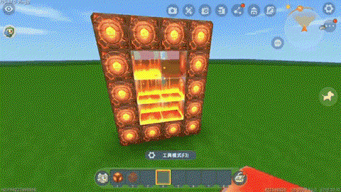 迷你世界下拉门怎么做