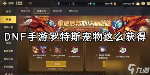 dnf的宠物怎么获得